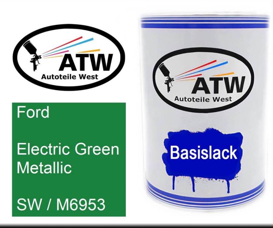Ford, Electric Green Metallic, SW / M6953: 500ml Lackdose, von ATW Autoteile West.